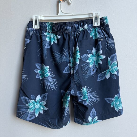 NWT Hurley Navy Floral Swim Shorts - Picture 7 of 11